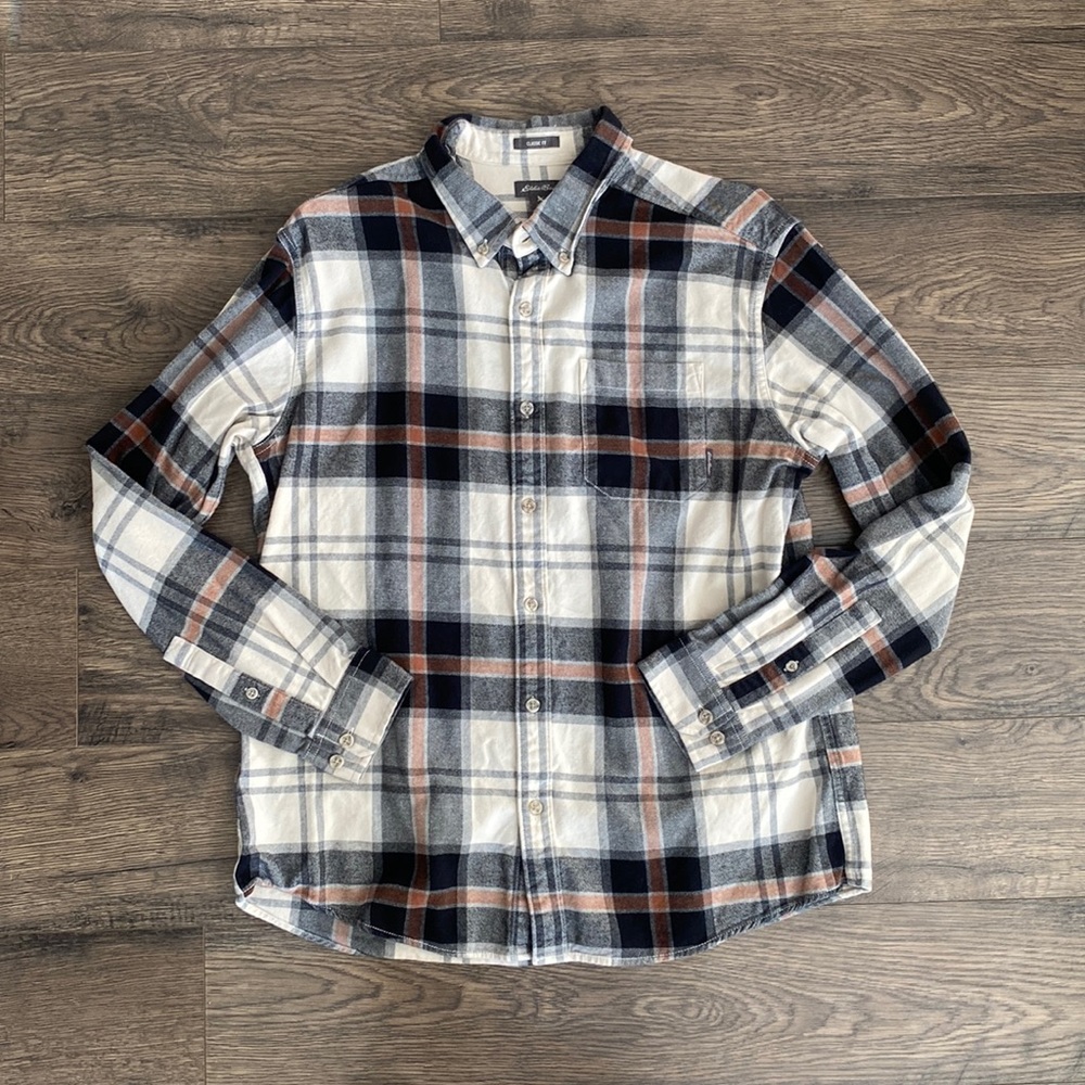 Eddie Bauer Classic Fit Button-Up Flannel Men's Shirt